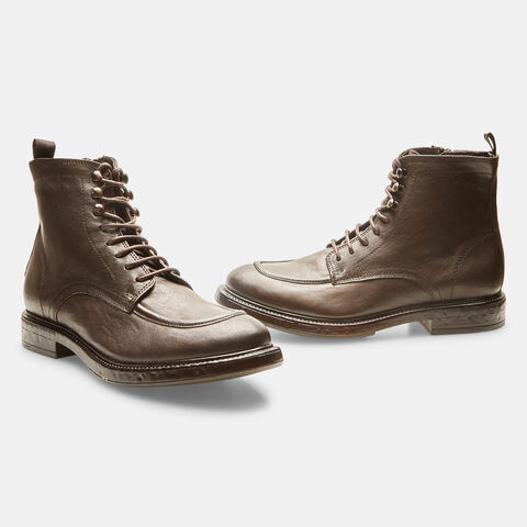 Botines de hombre de piel, Marrón Botines de hombre de piel, Marrón